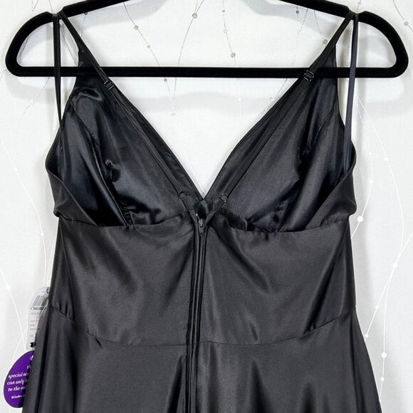 NWT Windsor Black Isabelle Satin A-Line Formal Gown - Picture 13 of 16